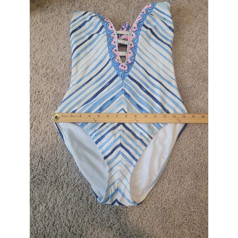 Lilly Pulitzer Loraline One Piece Swimsuit 6 Seaside Vibes Stripe EUC - Picture 11 of 14